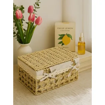 Úložný box Sinsay - Pletený úložný koš - béžová - 388CG-08X - 388CG-08X-ONE