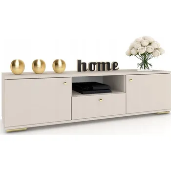 Komoda TV stolek / Komoda se zásuvkou a dvířky do obývacího pokoje HANIA GLAM Kašmír 150