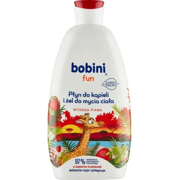 Koupelová pěna Bobini FUN pěna do koupele a gel pro děti Jahoda 500 ml