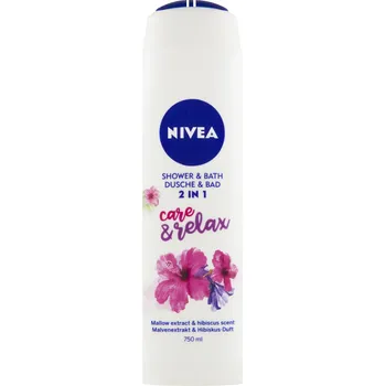 Sprchový gel Nivea Care & Relax sprchový gel & pěna do koupele, 750 ml