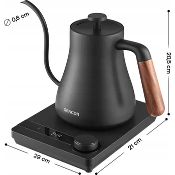 Rychlovarná konvice Rychlovarná konvice 0,6 l SENCOR SWK 2828BK Příkon 1000 W Černá Elegantní