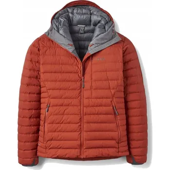 Moto bunda RAB Pánská péřová bunda Microlight Windstopper Hoody červená m