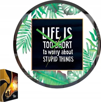 Hodiny Nástěnné hodiny v moderním stylu Akrylové Zelené Positive Kulatý Quartzové