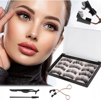 Umělé řasy Magnetické řasy s aplikátorem 12 Ks Přirozený 3D efekt
