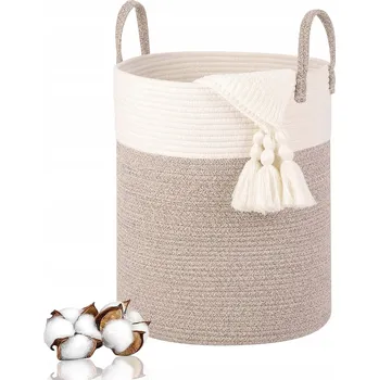 Koš na prádlo VORHOT Bavlněný koš na prádlo 66L s uchy pro skladování