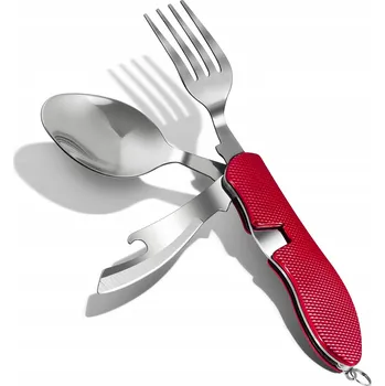 Příbor ZIMAIC Turistická sada 4v1: Nůž, Vidlička, Lžíce, Otvírák