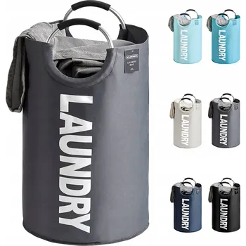 Koš na prádlo YOUDENOVA Koš na prádlo 82 l Šedý s uchy