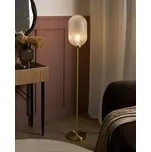 Stojací lampa zlatá kovová základna skleněné stínidlo moderní styl obývací pokoj ložnice Beliani