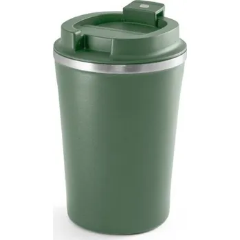 Termohrnek PHELPS. Cestovní hrnek z nerezové oceli a PP 470 ml - Vojenská Zelená