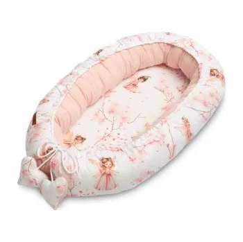 Hnízdečko pro miminko Hnízdečko, kokon pro miminko mušelín, Víly růžové