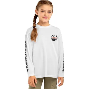 Dámská mikina SIROKO Bavlněné dívčí triko s dlouhým rukávem Jaguar-G Bílá 5 LET BÍLÁ