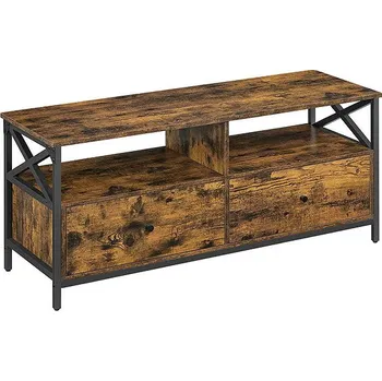 Songmics Vasagle Nuros TV stolek 120 cm, hnědý/černý