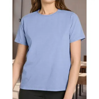 Dámské tričko Sinsay - Tričko se sepraným efektem - modrá - 755BB-54X - 755BB-54X-XL