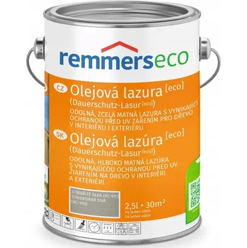 barva a nátěr na dřevo Impregnace na dřevo Remmers stříbrnošedá 2,50 l pro venkovní použití