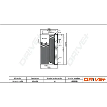 Vzduchový filtr Vzduchový filtr Dr!ve+ DP1110.10.0276