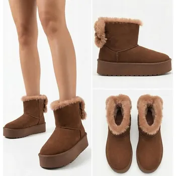 Dámská zimní obuv HNĚDÉ DÁMSKÉ SNĚHULE GOROGGO 40