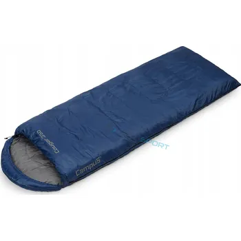 Spacák Turistický spacák Campus Cougar 350, tmavě modrý, pravý, na kempování a táboření