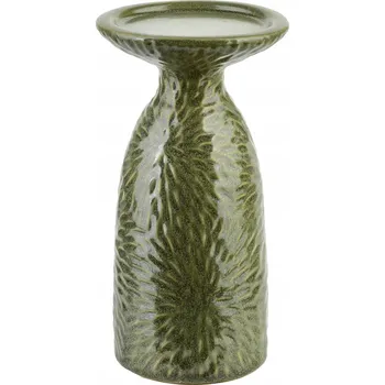 Svícen KERAMICKÝ SVÍCEN YARINE ZELENÝ 11X10X20CM DEKORATIVNÍ MONDEX