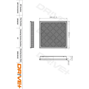 Vzduchový filtr Vzduchový filtr Dr!ve+ DP1110.10.0191