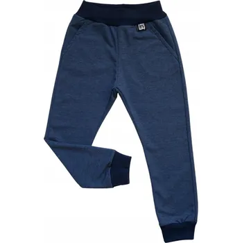 Chlapecké tepláky barva JEANS s kapsami pohodlné REVAJ 122