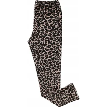 Dámské legíny Legíny s potiskem hnědá panterka bavlněné slim do školy REVAJ velikost 86