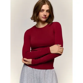 Dámská móda Tričko s&nbsp;dlouhými rukávy - M - House - kaštanové - 770GP-83X