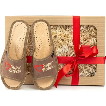 Dámská obuv PanSzew SUPER BABIČKA Pantofle Kožené pro Babičku DÁREK ke Dni Babiček 36-41