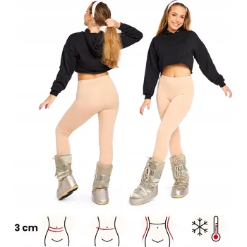 Dámské legíny Dámské legíny se legíny zateplené BLV50-321 Béžové L