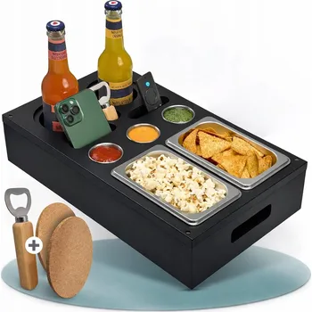 Servírovací tác na stůl LOFT s otvírákem, vysoký okraj