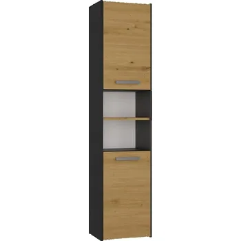 Koupelnový nábytek Police TopEshop 40 x 170 x 30 cm antracit , dub řemeslný