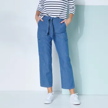 Dámské džíny Džíny cargo s odnímatelným páskem modrá 42