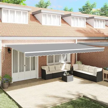 Stínicí technika vidaXL Rám markýzy Bílá 600 × 350 cm Hliník [313198]