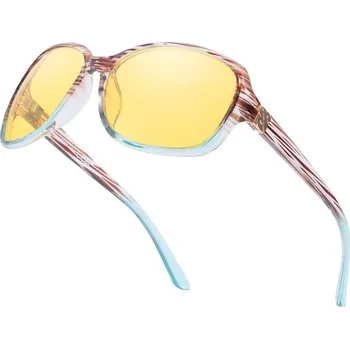 Brýlová obroučka Brýle pro noční vidění TJUTR pro ženy, antireflexní noční brýle pro řízení, polarizované žluté