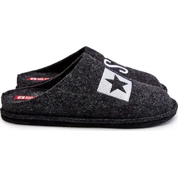 Dámské žabky Klasické pánské pantofle Big Star KK176003 Černé 43