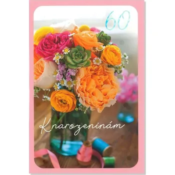 Ditipo Blahopřání - K VÝROČÍ 60.tiny (květiny ve váze) 6890475
