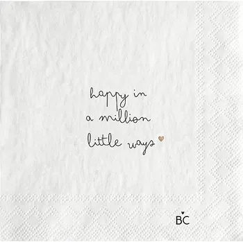 Papírový ubrousek Bastion Collections Papírové ubrousky S - HAPPY in a million, 20ks b420174