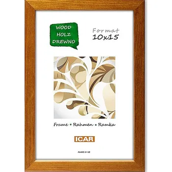 Rám na obraz Rámeček dřevěný Icar PINIA 10 10x15cm středně hnědý r020231