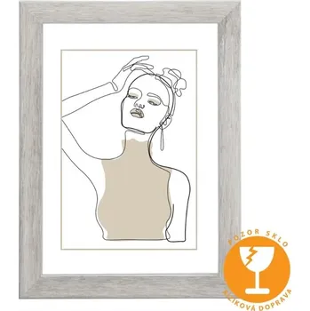 Rám na obraz Hama rámeček dřevěný KOPENHAGEN, taupe, 60x80 cm POUZE OSOBNÍ ODBĚR r080073