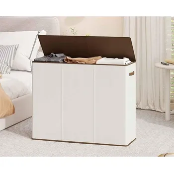 Koš na prádlo REFLEFREE Koš na prádlo 3 přihrádky 180L s víkem do ložnice koupelny