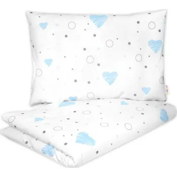 Povlečení Dětské povlečení, bavlna 2D 140x200/70x90, I love Boy, Baby Nellys, modrá/bílá