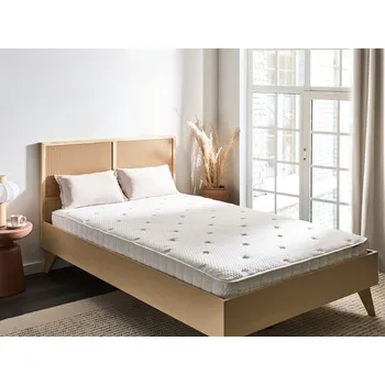 Matrace Oboustranná pružinová matrace bílá 120 x 200 cm Ortopedická střední / pevný stupeň tvrdosti Beliani