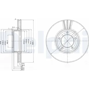 Brzdový kotouč Brzdový kotouč DELPHI BG2507