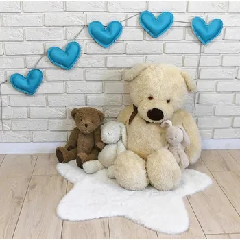 Dekorace do dětského pokoje Ozdobná girlanda z eko kůže Baby Nellys Srdíčka - tyrkysové