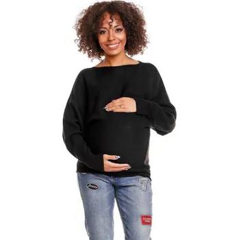 Těhotenská móda Be MaaMaa Svetřík, kimono Lora - černé