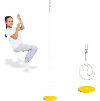 Hra na zahradu Houpačka talíř - dřevěná, žlutá