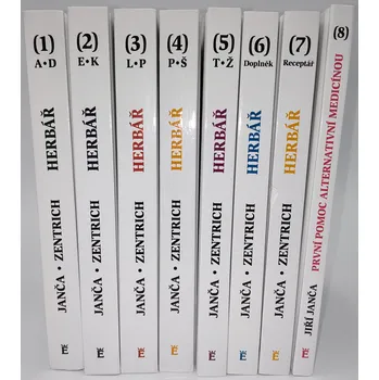 Herbář léčivých rostlin Janča Zentrich - Ucelená sada 8ks (Prodám své knížky celkem 8 ks)