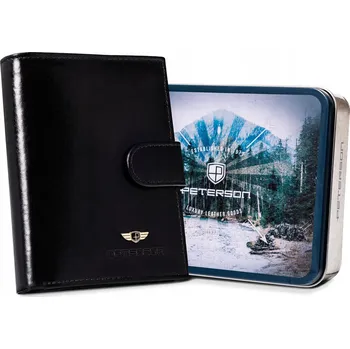 Peněženka Peterson pánská peněženka z pravé kůže černá - muž