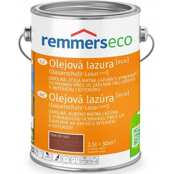 Lak na dřevo Remmers Olejová lazura [ECO] Barva: Teak / Týk, Objem: 2,5l