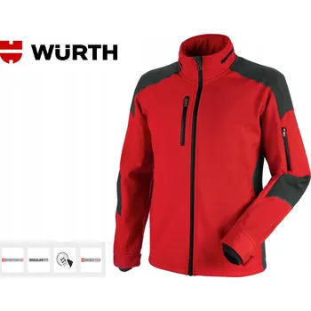 Pánská softshellová bunda PRACOVNÍ BUNDA SOFTSHELL WURTH MODYF STRETCH CETUS ČERVENÁ VEL. 5XL