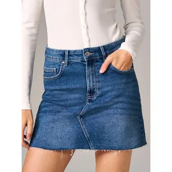 Dámská móda Sinsay - Džínová mini sukně - modrá - 960CF-55J - 960CF-55J-34